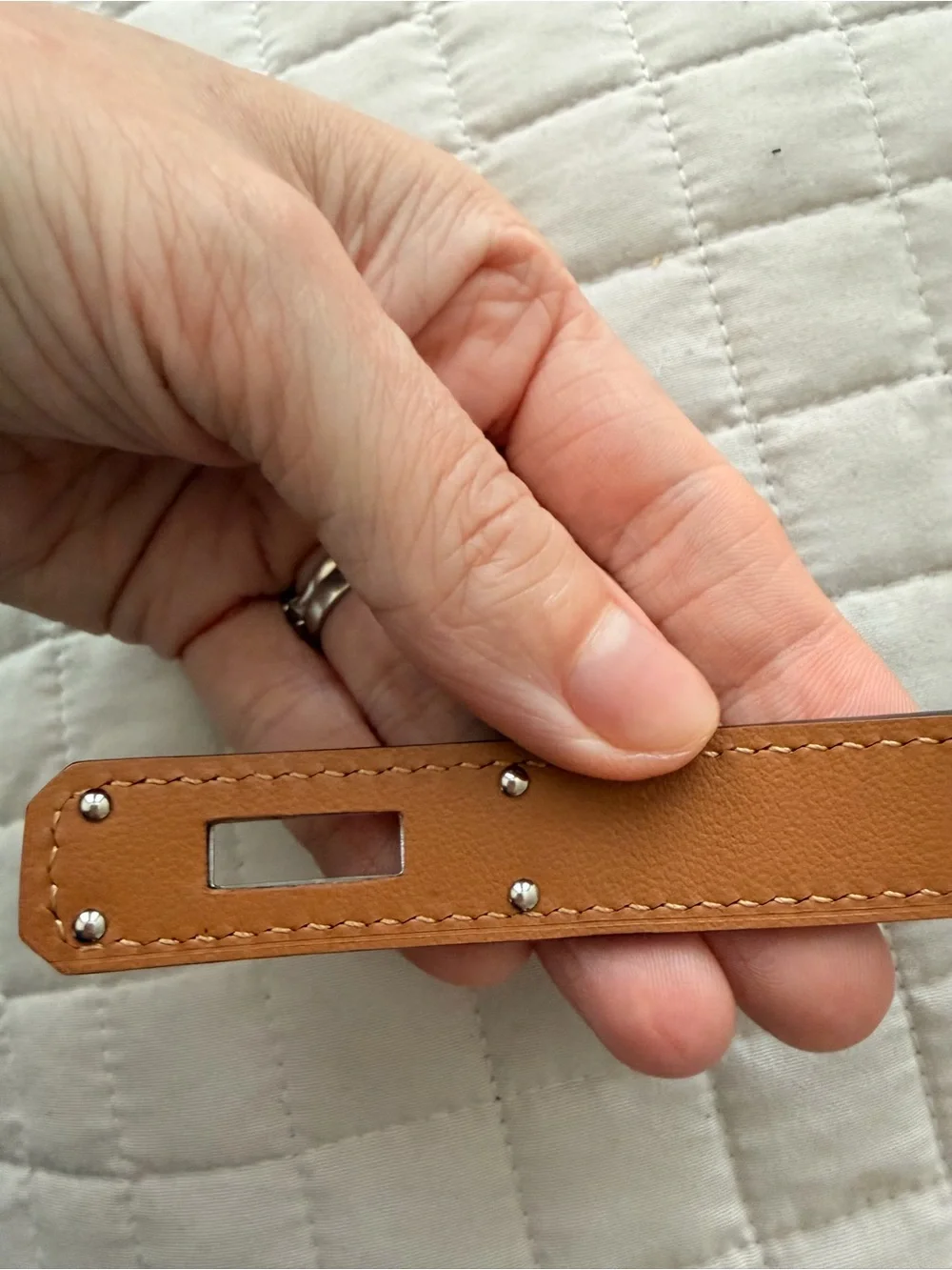 Black Women's Leather Belt with Palladium Hardware